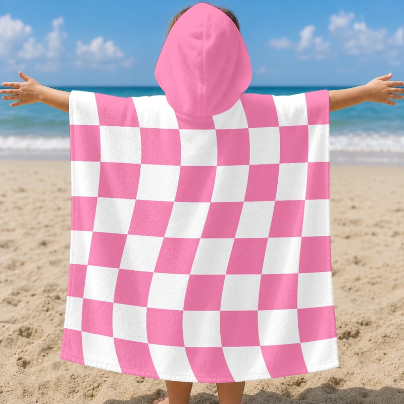 Custom Poncho Beach Towel - Personalized Summer Vacation And Travel Gifts For Women, Men, Kids - My Favorite Bright Sunny Escape