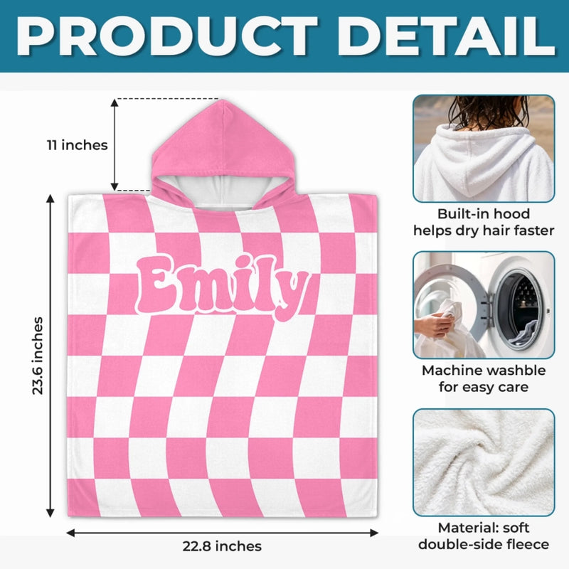 Custom Poncho Beach Towel - Personalized Summer Vacation And Travel Gifts For Women, Men, Kids - My Favorite Bright Sunny Escape