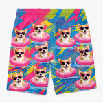 Custom Photo Tropical Hawaiian Aloha Men Beach Shorts - Personalized Summer Vacation And Travel Gifts For Dog Cat Lovers, Dog Dad And Mom, Cat Owners - The Coolest Boss In Town