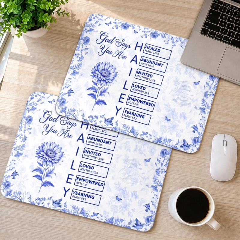 Custom Charging Mat - Personalized Best Friend Birthday Gifts For Women, Besties, Sisters, BFF - Blessed With A Soul Sister