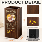 Custom Photo Pen Holder With Clock - Personalized Anniversary Wedding Gifts For Husband And Wife, Him And Her - We Got This, Together