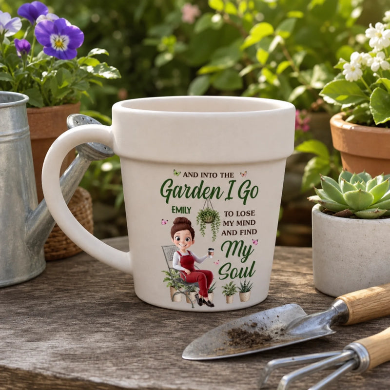 Custom Plant Pot Ceramic Mug - Personalized Birthday Garden Gifts For Gardeners - Proud Plant Lady Energy
