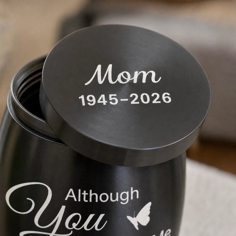 Custom Memorial Urn - Personalized  Memorial Sympathy Gifts For Loss Of Mom, Dad – Forever In Our Hearts