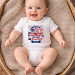 Custom Baby Onesie - Personalized Baby Shower, Gender Reveal, America 250th Anniversary Gifts For New Moms, New Dads, New Parents - Little Patriot Shines Bright
