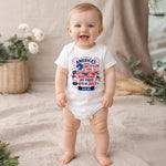 Custom Baby Onesie - Personalized Baby Shower, Gender Reveal, America 250th Anniversary Gifts For New Moms, New Dads, New Parents - Little Patriot Shines Bright