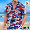 Custom Photo Unisex Tropical Hawaiian Aloha Shirt - Personalized Summer Vacation And Travel Gifts For Dog Cat Lovers, Dog Dad And Mom, Cat Owners - My Favorite Travel Companion Has Paws