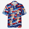 Custom Photo Unisex Tropical Hawaiian Aloha Shirt - Personalized Summer Vacation And Travel Gifts For Dog Cat Lovers, Dog Dad And Mom, Cat Owners - My Favorite Travel Companion Has Paws