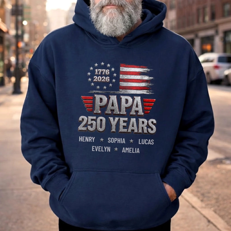 Custom T-shirt, Hoodie - Personalized America 250th Anniversary Father's Day Gifts For Dad, Grandpa - The Original American Legend