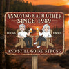 Custom Home Decor Metal Sign - Personalized Anniversary Wedding Gifts For Husband And Wife, Him And Her - Crazy Together Since Forever