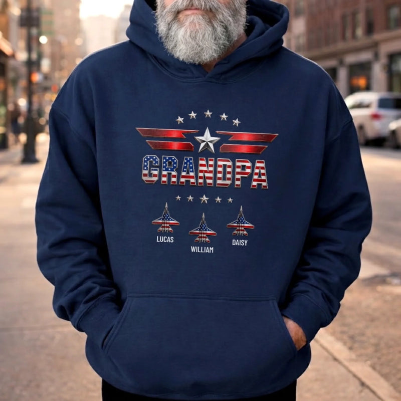 Custom T-shirt, Hoodie - Personalized America 250th Anniversary Father's Day Gifts For Dad, Grandpa - Patriot Since Day One