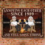 Custom Home Decor Metal Sign - Personalized Anniversary Wedding Gifts For Husband And Wife, Him And Her - Love Drives Us Crazy