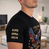 Custom Unisex T-Shirt With Design On Sleeve - Personalized America 250th Anniversary, Father's Day Gifts For Dad, Grandpa - My Greatest Legacy