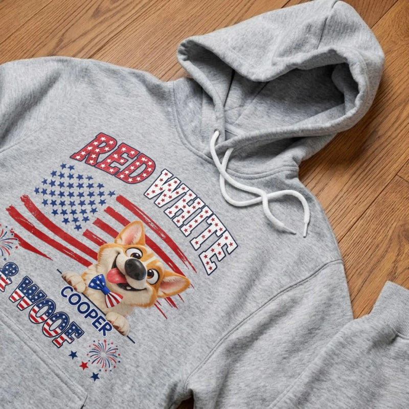 Custom Unisex T-shirt, Premium T-shirt, Hoodie - Personalized 4th Of July Gifts For Dog Lovers, Dog Dad And Mom - America’s Furry Patriot