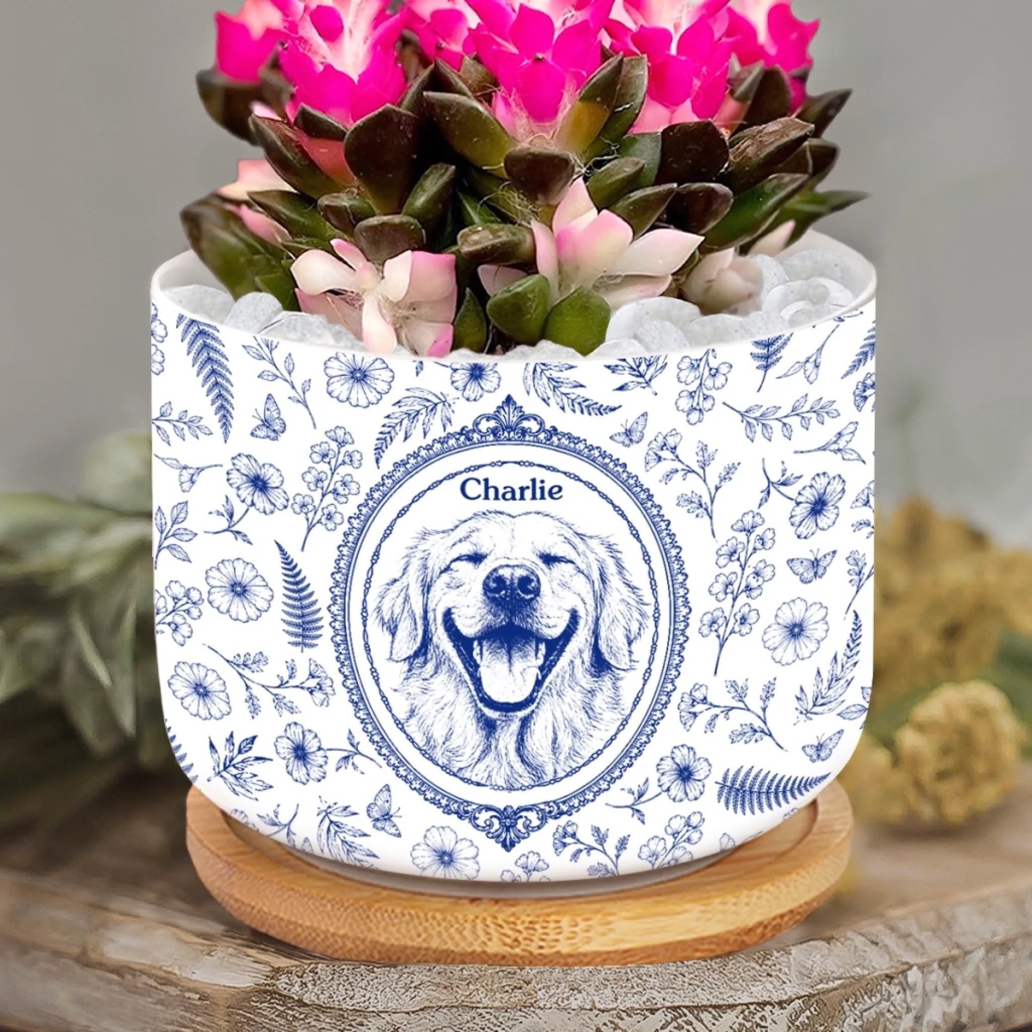 custom ceramic flower pot Custom Photo Home Decor Ceramic Plant Pot - Personalized Birthday Gift