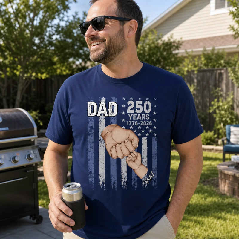 Custom T-shirt, Hoodie – Personalized America 250th Anniversary Father's Day Gifts For Dad, Grandpa – 250 Years Of Liberty