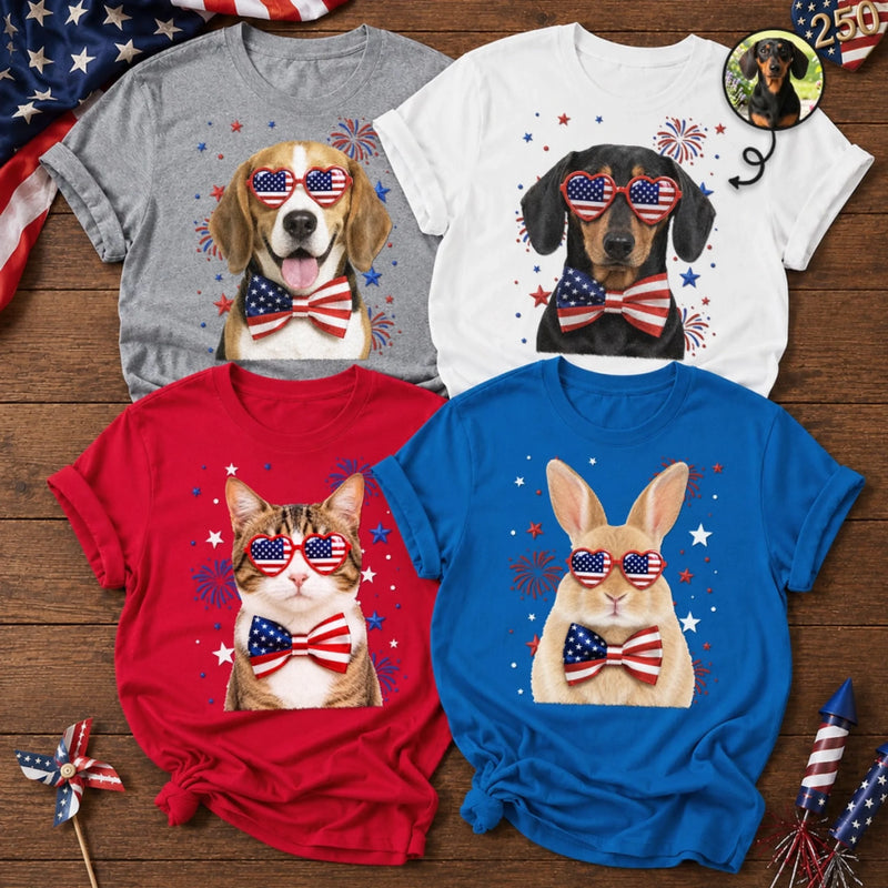 Custom Photo T-shirt, Hoodie - Personalized America 250th Anniversary Gifts For Dog Cat Lovers, Dog Dad And Mom, Cat Owners, Pet Owners - The Best Things In Life Have Paws