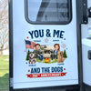 Custom RV Decal - Personalized America 250th Anniversary,  Camping Gifts for Campers, Husband And Wife, Dog Lovers - Furry Camping Crew