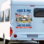 Custom RV Decal - Personalized America 250th Anniversary,  Camping Gifts for Campers, Husband And Wife, Dog Lovers - Furry Camping Crew