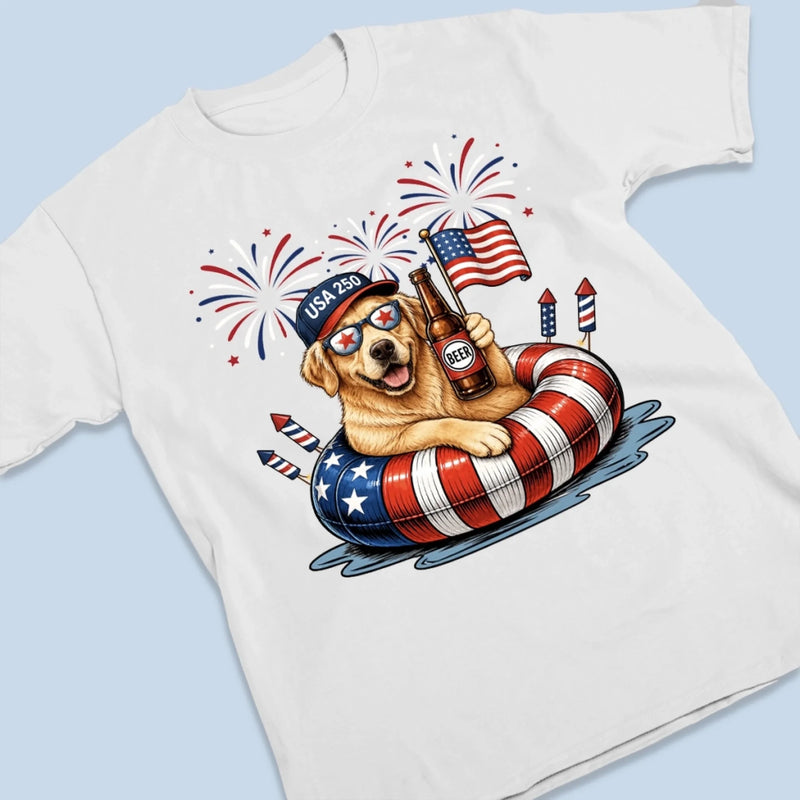 Custom Photo T-shirt, Hoodie - Personalized America 250th Anniversary Gifts For Dog Cat Lovers, Dog Dad And Mom, Cat Owners, Pet Owners - Paws Make Life Better