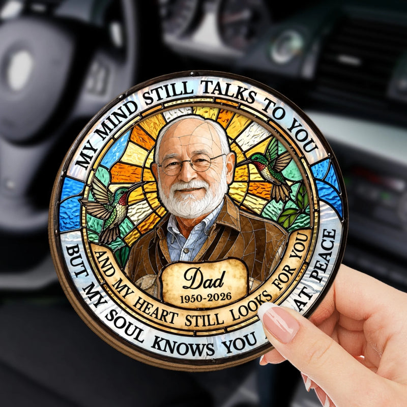Custom Photo Car Visor Clip - Personalized Memorial Sympathy Gifts For Loss Of Mom, Dad - Forever Watching Over Me