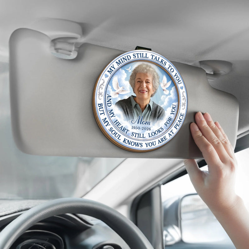 Custom Photo Car Visor Clip - Personalized Memorial Sympathy Gifts For Loss Of Mom, Dad - Your Love Still Guides Me
