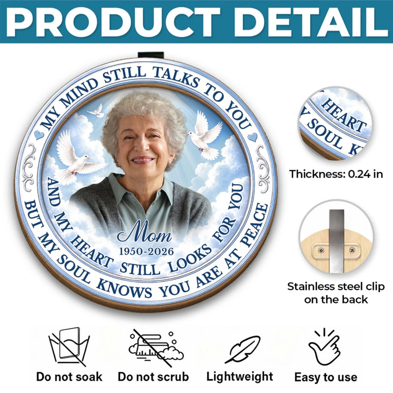 Custom Photo Car Visor Clip - Personalized Memorial Sympathy Gifts For Loss Of Mom, Dad - Your Love Still Guides Me