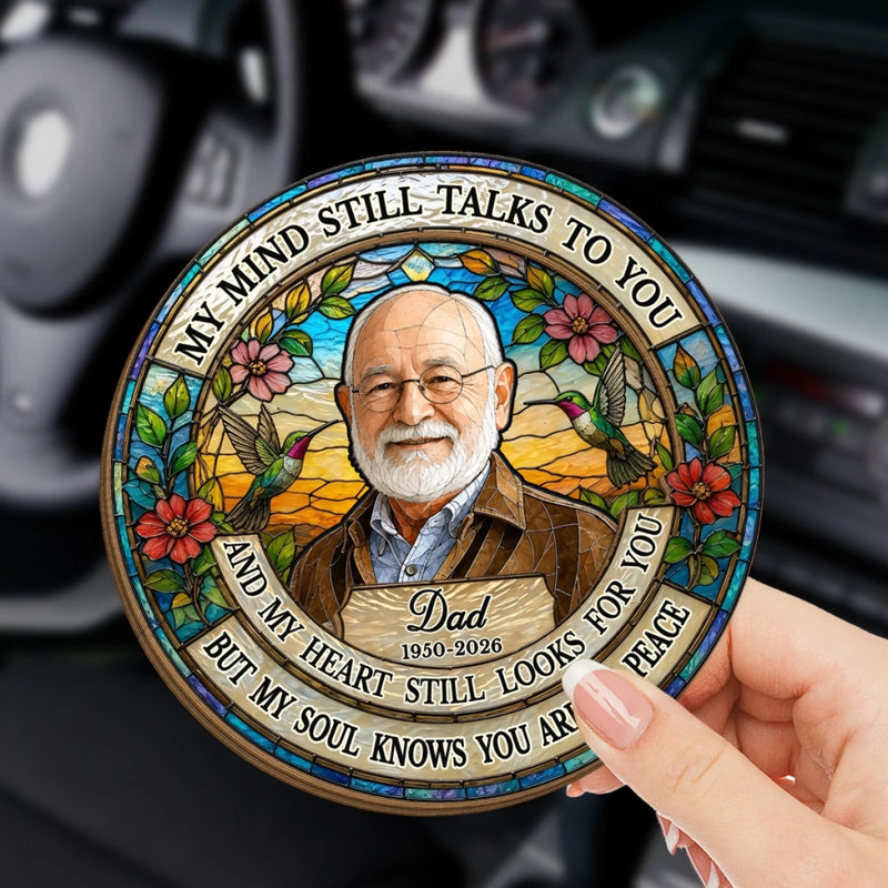 Custom Photo Car Visor Clip - Personalized Memorial Sympathy Gifts For Loss Of Mom, Dad - Gone Yet Forever In My Heart