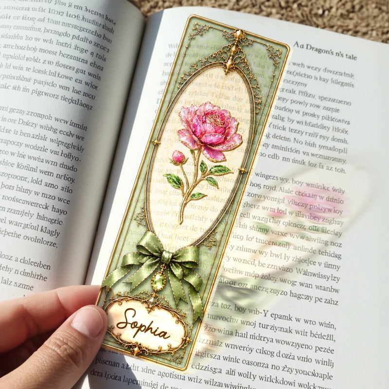 Custom Clear Acrylic Bookmark - Personalized Bookish Gifts For Book Lovers, Bookworms, Readers - Where Stories Bloom