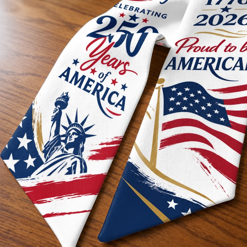 Custom Decorative Sash - Personalized America 250th Anniversary Gifts For Mom, Dad, Brother, Sister, Kids - United In Freedom