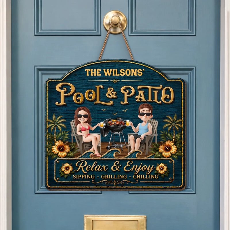 Custom Wood Sign - Personalized Summer Vacation And Travel Gifts For Husband And Wife, Him And Her - Where Summer Never Ends