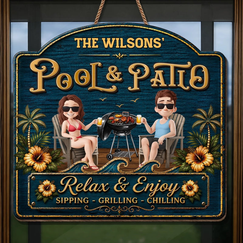 Custom Wood Sign - Personalized Summer Vacation And Travel Gifts For Husband And Wife, Him And Her - Where Summer Never Ends
