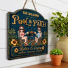 Custom Wood Sign - Personalized Summer Vacation And Travel Gifts For Husband And Wife, Him And Her - Where Summer Never Ends