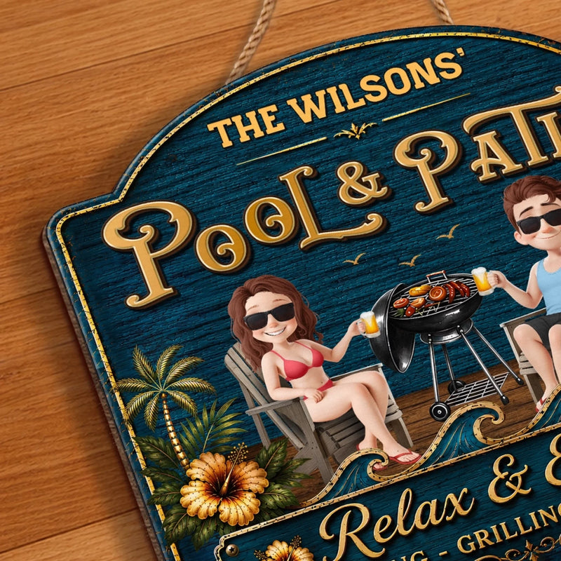 Custom Wood Sign - Personalized Summer Vacation And Travel Gifts For Husband And Wife, Him And Her - Where Summer Never Ends