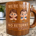 Custom Name Funny Kids Gifts for Parents - Personalized Wooden Mug