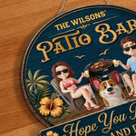 Custom Wood Sign - Personalized Summer Vacation And Travel Gifts For Husband And Wife, Dog Dad And Mom - Patio Bar, Furry Rules Tonight