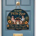 Custom Wood Sign - Personalized Summer Vacation And Travel Gifts For Husband And Wife, Dog Dad And Mom - Patio Bar, Furry Rules Tonight