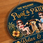 Custom Wood Sign - Personalized Summer Vacation And Travel Gifts For Couple, Dog Lovers - Hot Grill, Cool Furry Nights