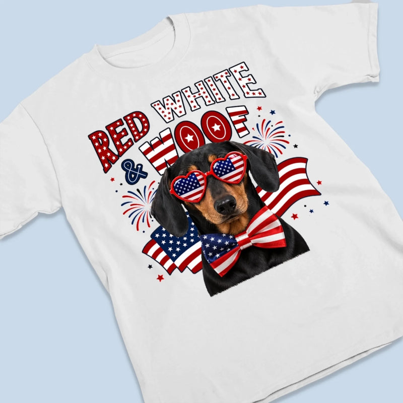 Custom Photo T-shirt, Hoodie - Personalized America 250th Anniversary Gifts For Dog Cat Lovers, Dog Dad And Mom, Cat Owners - Paws And Freedom