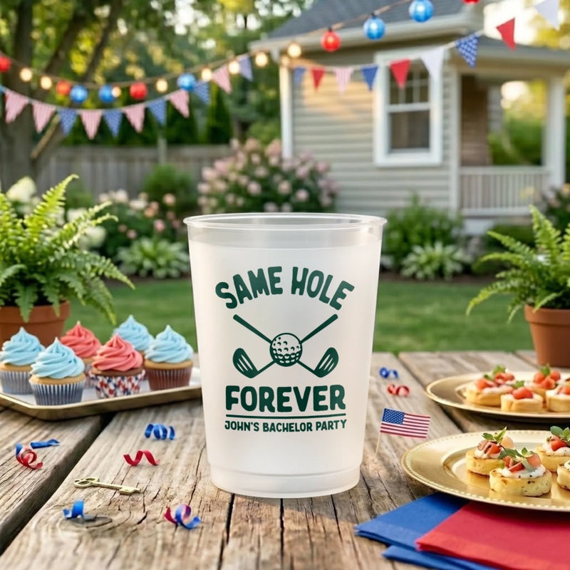 Custom Bachelor Golf Party Cups - Personalized Birthday Gifts For Golf Lovers, Sports Fans, Sports Lovers - Fairways And Good Days