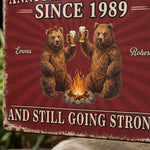 Custom Home Decor Metal Sign - Personalized Anniversary Wedding Camping Gifts For Couple, Campers - Love Drives Us Crazy
