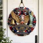 Custom Wood Sign - Personalized America 250th Anniversary Gifts For Family - Liberty Never Goes Out Of Style