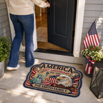 Custom Shaped Doormat - Personalized America 250th Anniversary Gifts For Mom, Dad, Brother, Sister, Kids - United In Pride And Honor