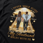 Custom Unisex T-shirt, Premium T-shirt, Hoodie - Personalized Memorial Sympathy Gifts For Loss Of Husband, Wife - His Wings Guide My Steps