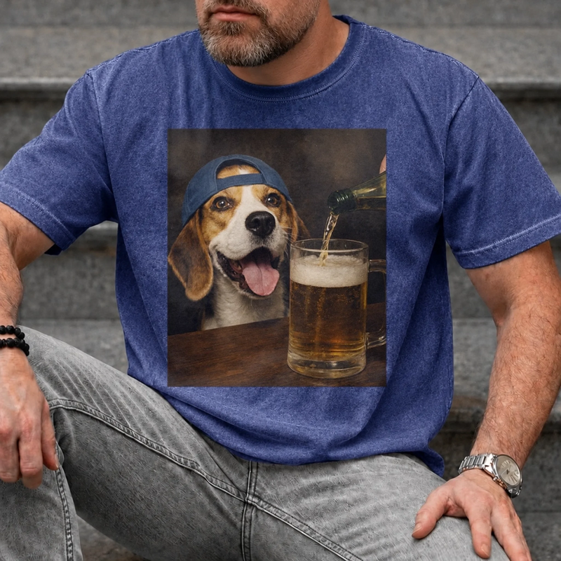 Custom Photo Washed Cotton T-shirt - Personalized Birthday Gifts For Dog Cat Lovers, Dog Dad And Mom, Cat Owners - The Professional Snack Inspector