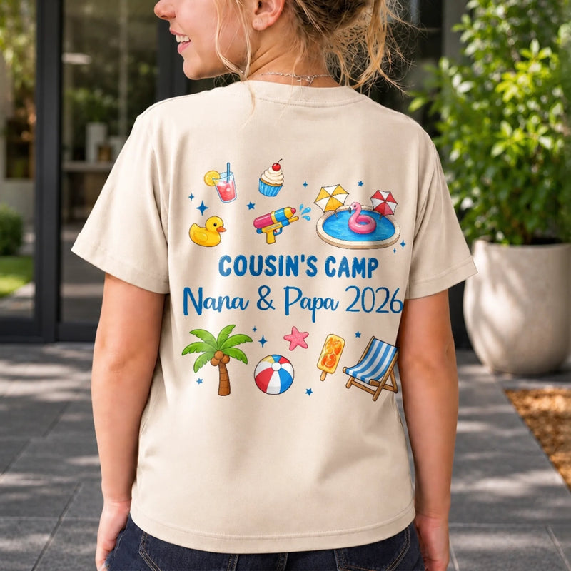 Custom Cousin Camp Youth Tee - Personalized Summer Vacation And Travel Gifts For Kids - Little Moments, Big Memories