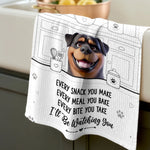 Custom Kitchen Towel - Personalized Birthday Gifts For Dog Cat Lovers, Dog Dad And Mom, Cat Owners - Master Of The Kitchen Stare