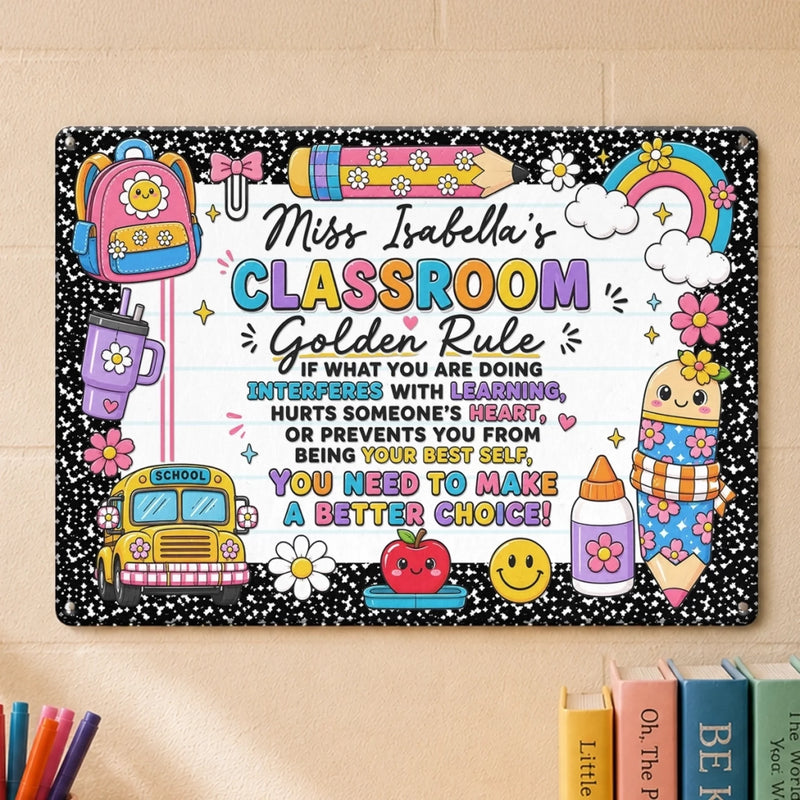 Custom Home Decor Metal Sign - Personalized  Back To School Gifts For Teachers - You Need To Make A Better Choice
