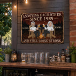 Custom Home Decor Metal Sign - Personalized Anniversary Wedding Gifts For Husband And Wife, Him And Her - Love Drives Us Crazy