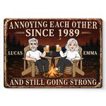 Custom Home Decor Metal Sign - Personalized Anniversary Wedding Gifts For Husband And Wife, Him And Her - Love Drives Us Crazy