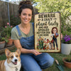 Custom Home Decor Metal Sign - Personalized Garden Gifts For Gardeners, Dog Lovers, Dog Mom - Home Of Plant Lovers